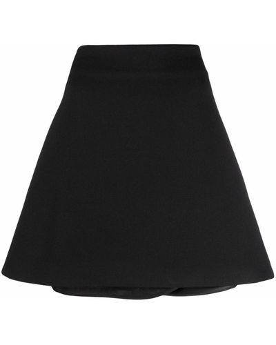 Bottega Veneta Minifalda con cintura alta - Negro