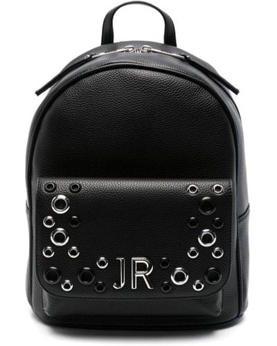 John Richmond Eyelet-embellished Backpack - Black