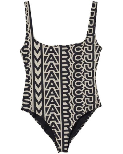 Marc Jacobs Monogram-print One-piece Swimsuit - Black