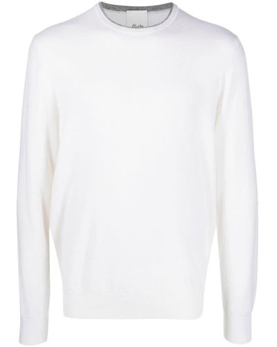 Allude Elbow-patch Cashmere Sweater - White