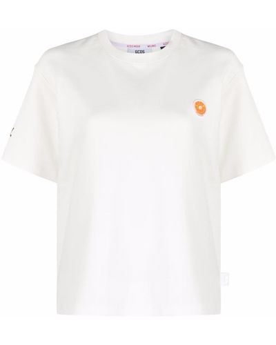 Gcds T-shirt con logo - Bianco