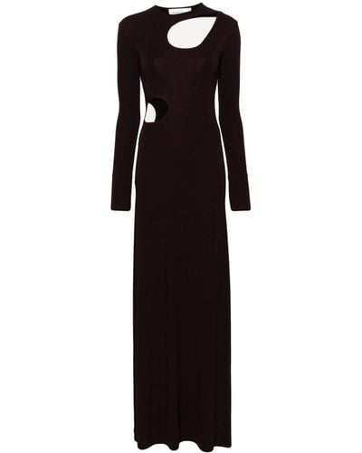 Victoria Beckham Cut-out Cady Maxi Dress - Black