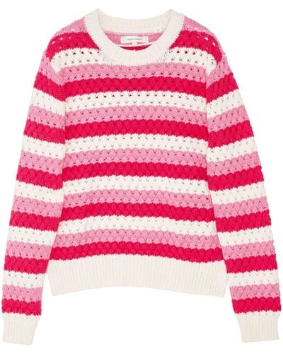 Chinti & Parker Crochet-knitted Jumper - Red