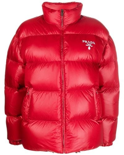 Prada Re-nylon Puffer Jacket - Red