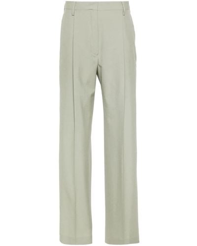 Dries Van Noten Pleated-detailed Tuxedo Trousers - Grey
