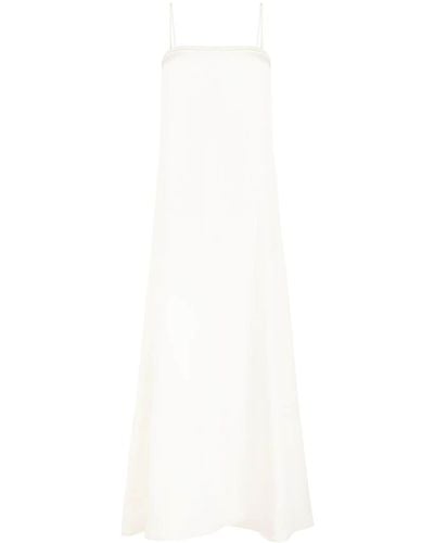La Collection Sleeveless Silk Maxi Dress - White