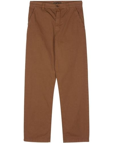 Aspesi Cotton Straight Trousers - Brown