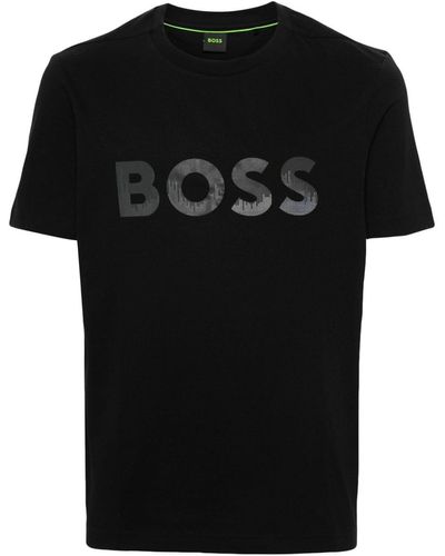 BOSS T-Shirt mit Logo-Print - Schwarz