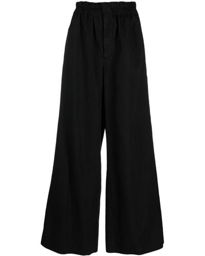 Quira High-waist Flared Trousers - Black