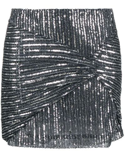 Semicouture Minifalda con lentejuelas - Negro