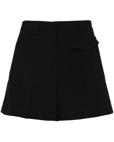Blanca Vita Seam-detail Shorts - Black