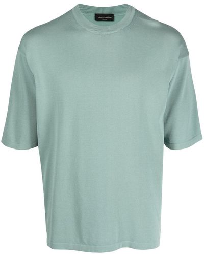 Roberto Collina Short-sleeved Knitted T-shirt - Green