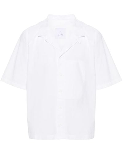 Roa Camp-collar Short-sleeve Shirt - White