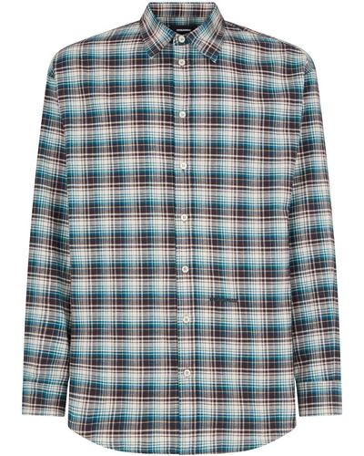DSquared² Checked Cotton Shirt - Multicolour