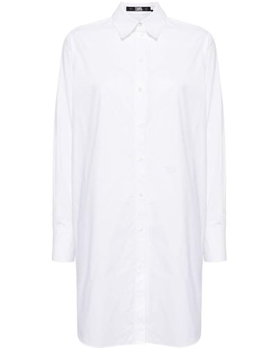 Karl Lagerfeld Camisa larga K/Ikonik con apliques - Blanco