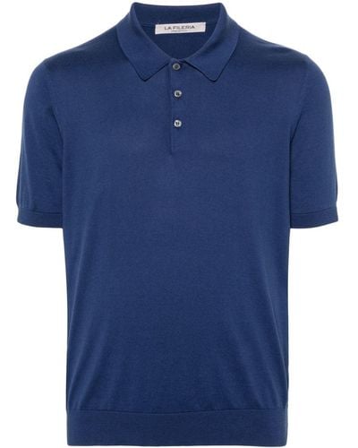 Fileria Knitted Polo Shirt - Blue