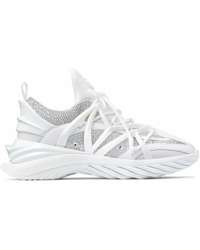 Jimmy Choo Sneakers mit Kristallen - Weiß