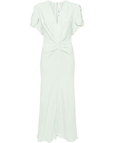 Victoria Beckham シャーリング ドレス - ホワイト