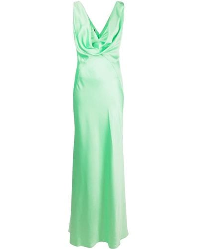 Pinko Vestido largo drapeado - Verde