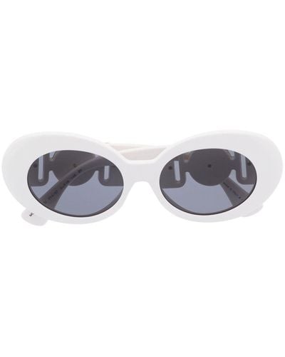 Versace Gafas de sol Medusa con montura oval - Blanco