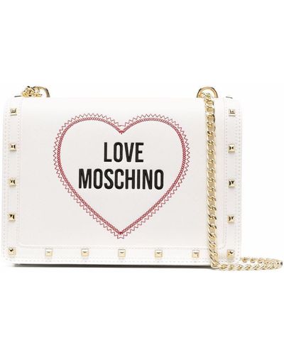 Love Moschino ロゴエンボス ショルダーバッグ - ホワイト