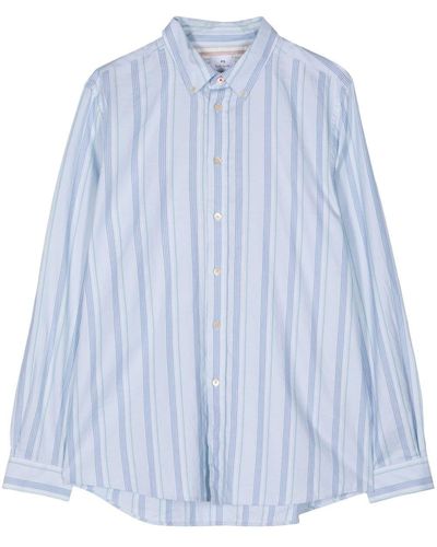 PS by Paul Smith Striped Organic Cotton Shirt - Blue