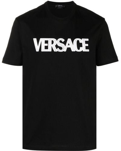 Versace メッシュ Tシャツ - ブラック