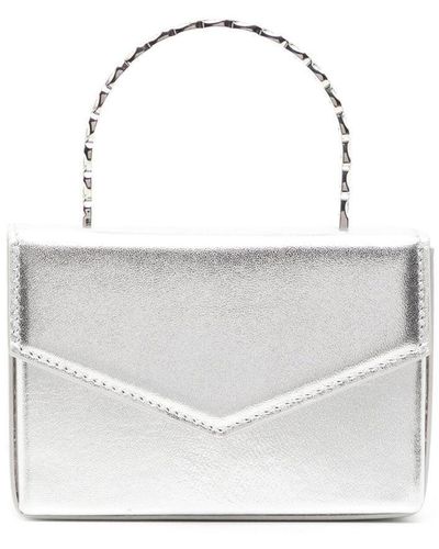 AMINA MUADDI Pernille Embellished Mini Bag - White