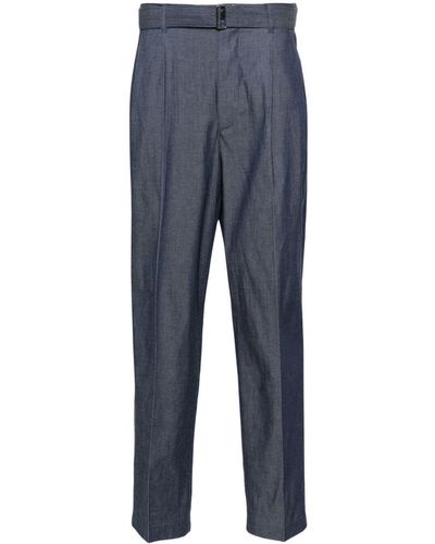 Michael Kors Belted chambray trousers - Blau