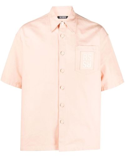 Raf Simons Overhemd Met Logopatch - Roze