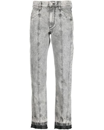 Isabel Marant Panelled Cropped Jeans - Grey