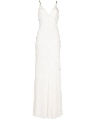 Jenny Packham Leila Sequin-embellished Gown - White