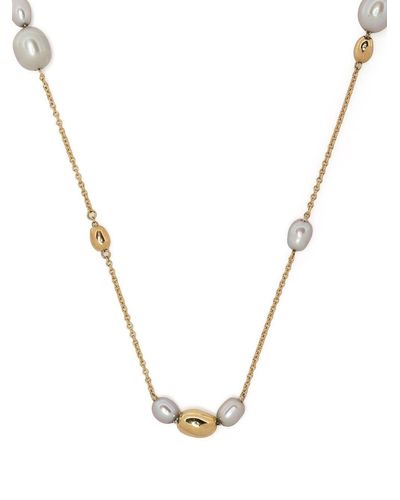 The Alkemistry 18kt Yellow Gold Viana Pearl And Gold Bead Necklace - Metallic