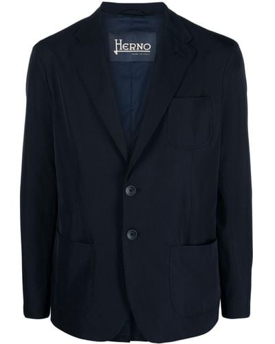 Herno Notched-lapel Single-breasted Blazer - Blue