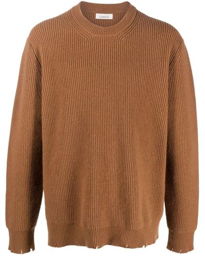 Laneus Ribbed-knit Sweater - Brown