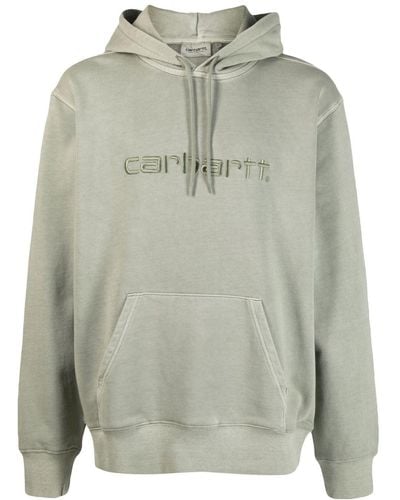 Carhartt Embroidered-logo Hoodie - Gray