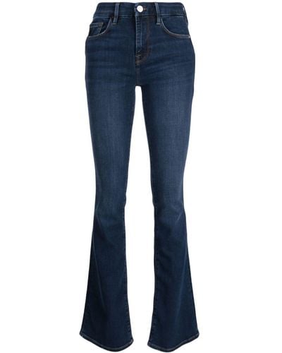 FRAME Mid-rise Flared Jeans - Blue