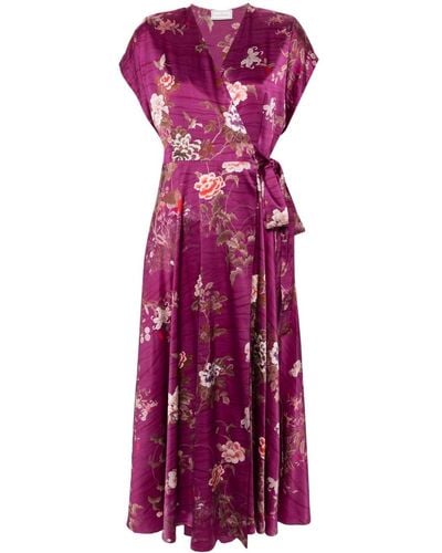Pierre Louis Mascia Adanas Floral-print Maxi Dress - Purple