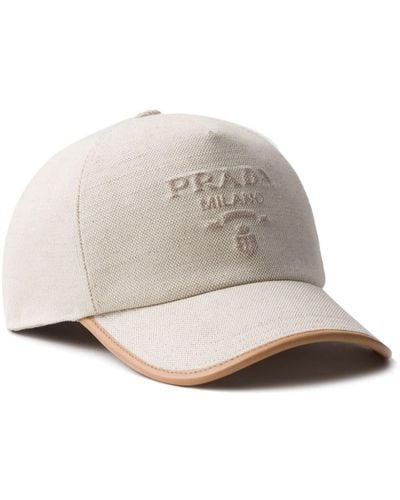 Prada Logo-debossed baseball cap - Weiß