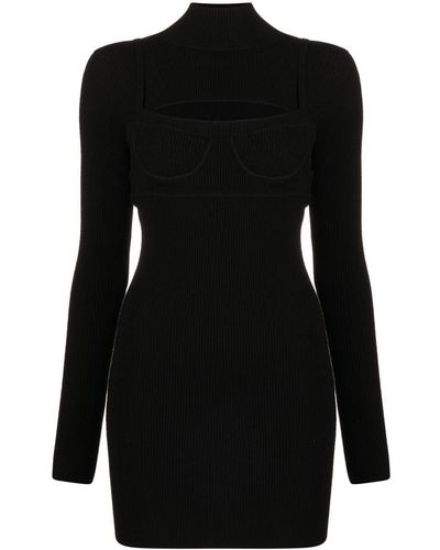 Monse Ribbed-knit Bodycon Mini Dress - Black