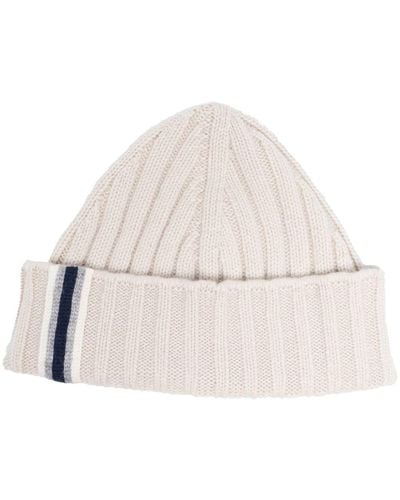 Fedeli Ribbed-knit Cashmere Beanie - Natural