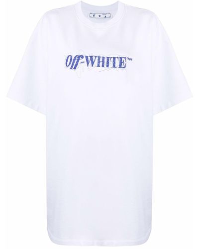 Off-White c/o Virgil Abloh Abito modello T-shirt con stampa - Bianco