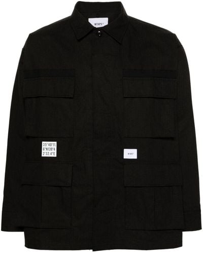 WTAPS 13 ボタン オーバーシャツ - ブラック