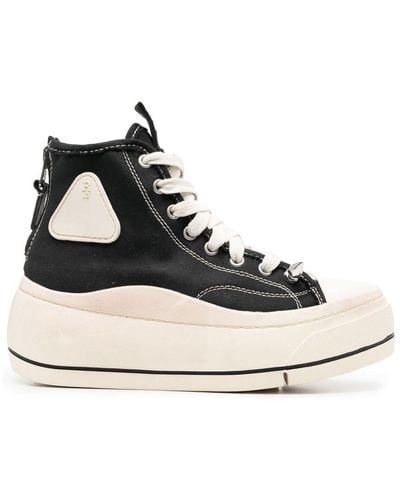 R13 Lace-up Hi-top Sneakers - Black