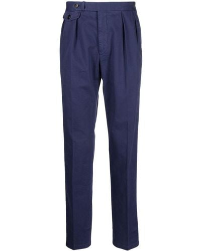 Polo Ralph Lauren Pantalon de costume à design plissé - Bleu