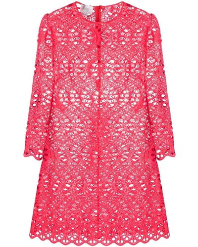 Giambattista Valli Open-knit Cotton Dress - Pink