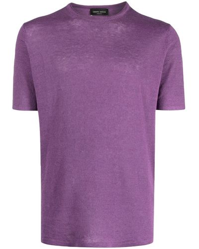 Roberto Collina Basic Short-sleeved T-shirt - Purple