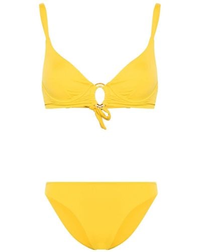 Fisico Ring-embellished Bikini - Yellow