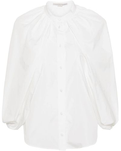 Stella McCartney Hemd mit Cape-Einsatz - Weiß