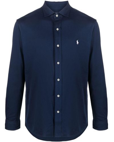 Polo Ralph Lauren Camisa con bordado de caballo de polo - Azul